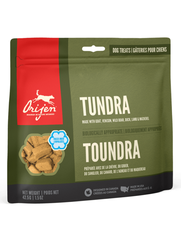 image detail fns orijen dog treats tundra front right  g normal